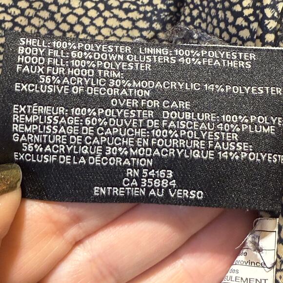 Cole Haan Removable Faux Fur Hooded Long Length Down Coat/Jacket Size S - Picture 12 of 15